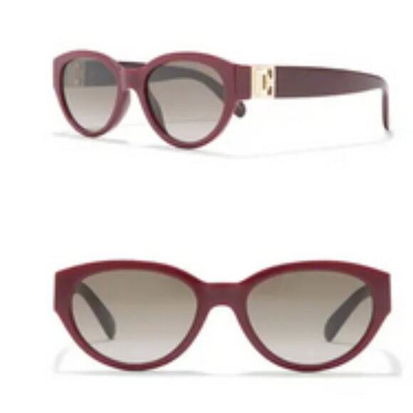Givenchy 52mm Burgandy Oval Sunglasses